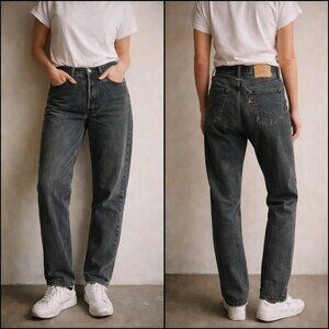 Levi's Vintage 90's 501 Button Fly Jeans Made in USA Cotton Black 29